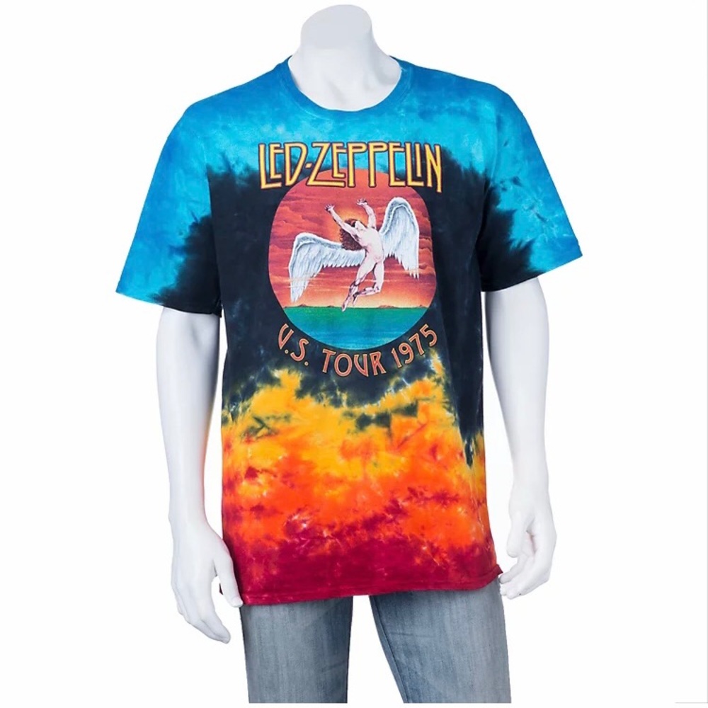 Men's Led Zeppelin Icarus Tie-Dye Tee - Large